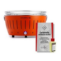 photo LotusGrill - LG G435 U Orange Barbecue + 200ml ignition gel and Quebracho Blanc charcoal 1